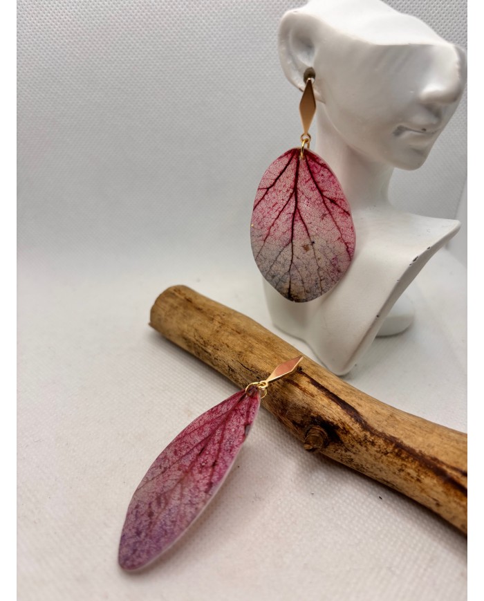 EDICIÓN LIMITADA pendientes artesanos de hoja natural