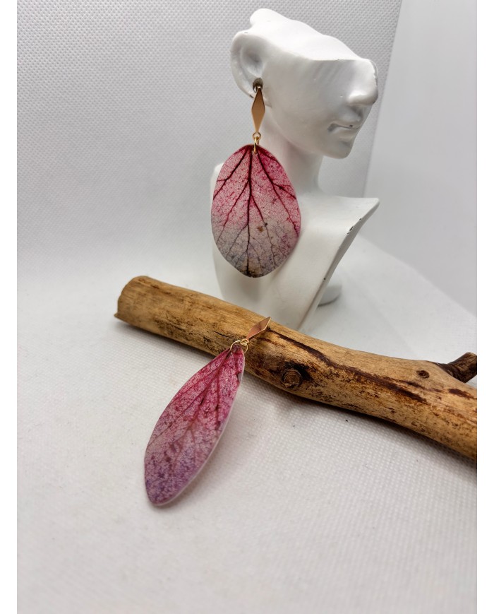EDICIÓN LIMITADA pendientes artesanos de hoja natural
