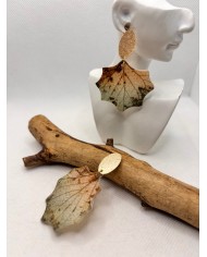 EDICIÓN LIMITADA pendientes artesanos de hoja natural