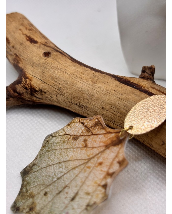EDICIÓN LIMITADA pendientes artesanos de hoja natural