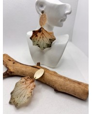 EDICIÓN LIMITADA pendientes artesanos de hoja natural