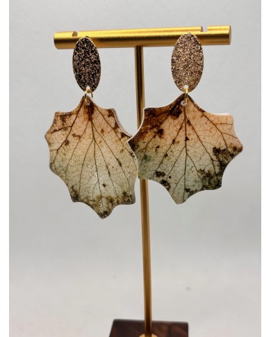 EDICIÓN LIMITADA pendientes artesanos de hoja natural