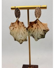 EDICIÓN LIMITADA pendientes artesanos de hoja natural