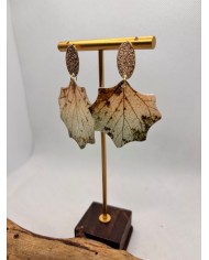 EDICIÓN LIMITADA pendientes artesanos de hoja natural