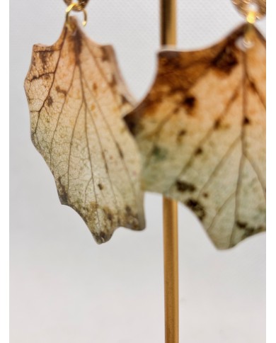 EDICIÓN LIMITADA pendientes artesanos de hoja natural