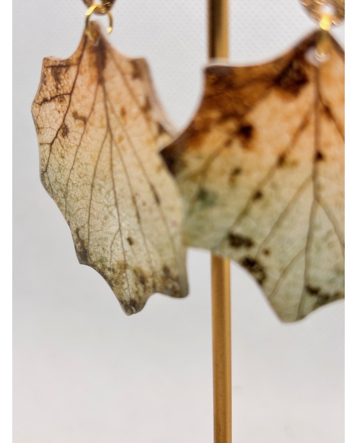 EDICIÓN LIMITADA pendientes artesanos de hoja natural