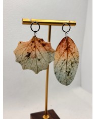 EDICIÓN LIMITADA pendientes de hoja natural esqueletizada