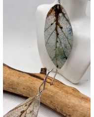 EDICIÓN LIMITADA pendientes artesanos  de hoja natural