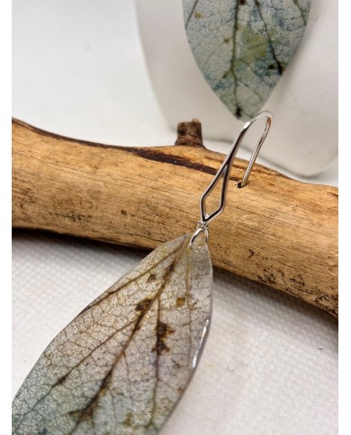 EDICIÓN LIMITADA pendientes artesanos  de hoja natural