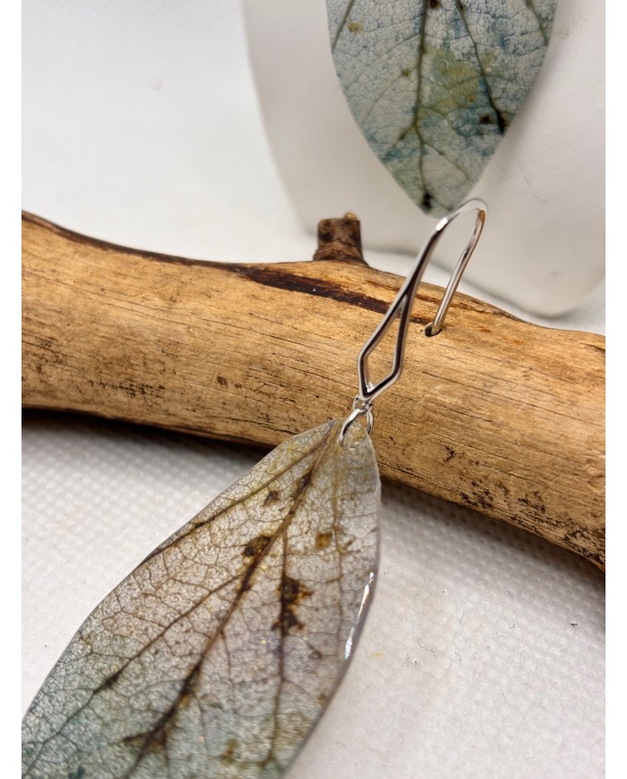 EDICIÓN LIMITADA pendientes artesanos  de hoja natural