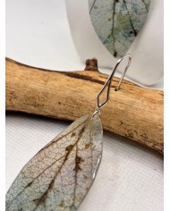 EDICIÓN LIMITADA pendientes artesanos  de hoja natural