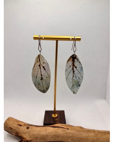 EDICIÓN LIMITADA pendientes artesanos  de hoja natural