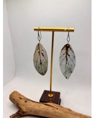 EDICIÓN LIMITADA pendientes artesanos  de hoja natural