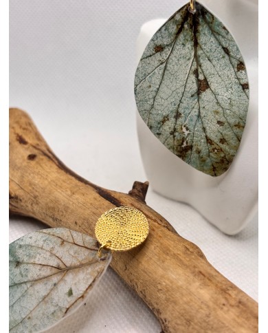 EDICIÓN LIMITADA pendientes artesanos de hoja natural