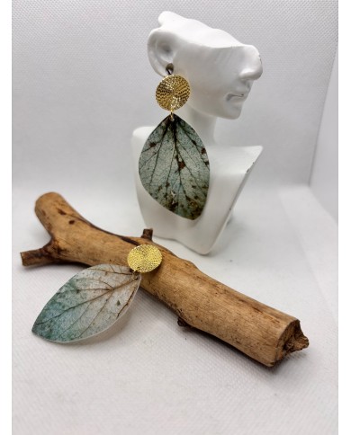 EDICIÓN LIMITADA pendientes artesanos de hoja natural