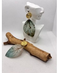 EDICIÓN LIMITADA pendientes artesanos de hoja natural