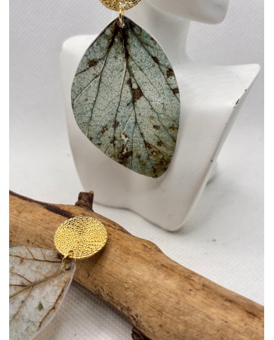 EDICIÓN LIMITADA pendientes artesanos de hoja natural