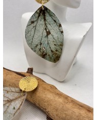 EDICIÓN LIMITADA pendientes artesanos de hoja natural