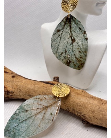 EDICIÓN LIMITADA pendientes artesanos de hoja natural