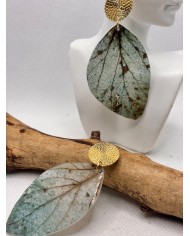 EDICIÓN LIMITADA pendientes artesanos de hoja natural