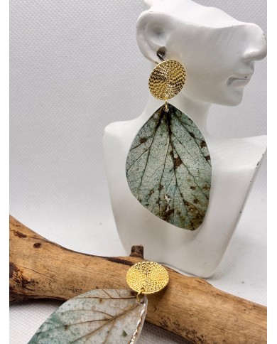 EDICIÓN LIMITADA pendientes artesanos de hoja natural