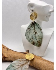 EDICIÓN LIMITADA pendientes artesanos de hoja natural