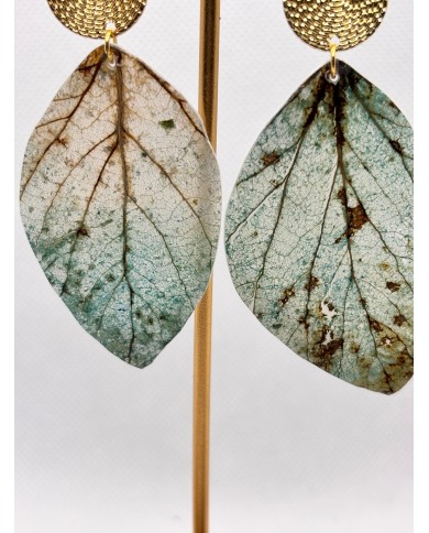 EDICIÓN LIMITADA pendientes artesanos de hoja natural