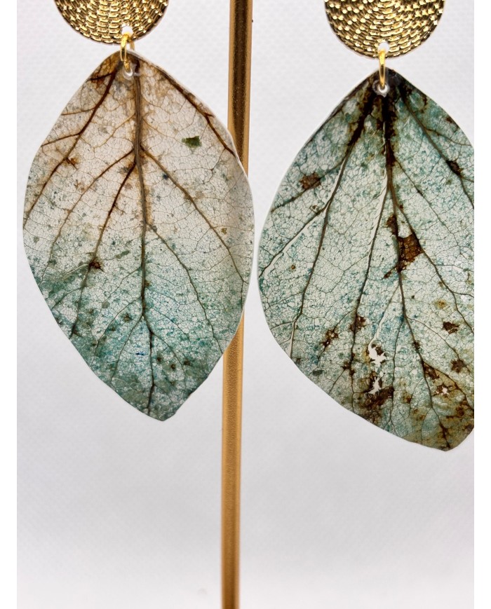 EDICIÓN LIMITADA pendientes artesanos de hoja natural