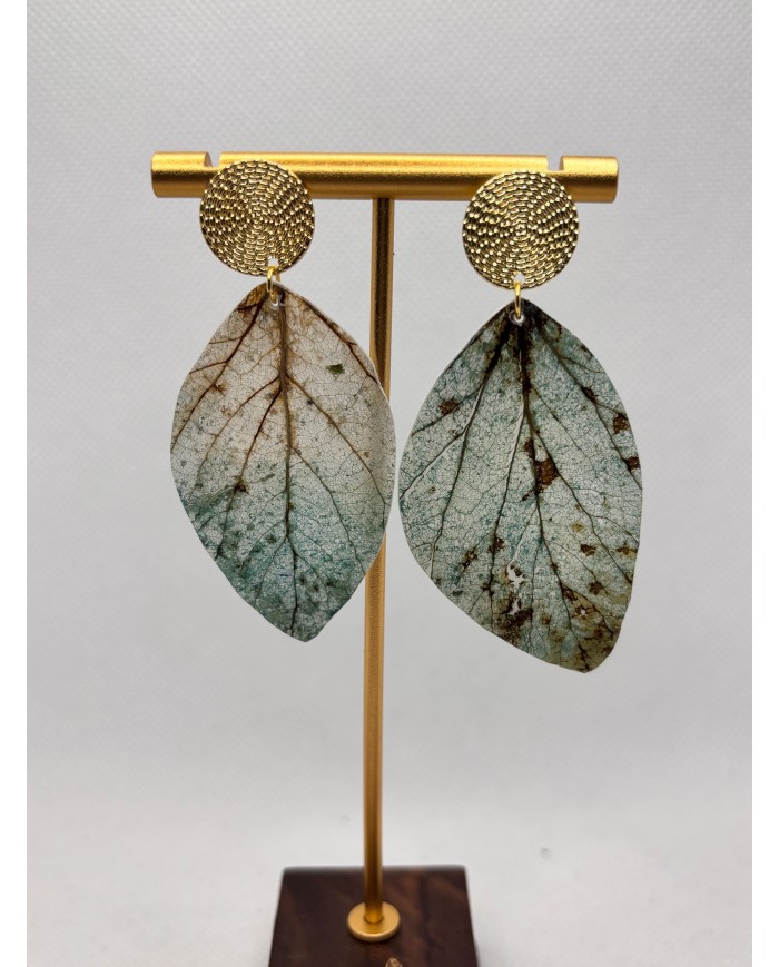 EDICIÓN LIMITADA pendientes artesanos de hoja natural