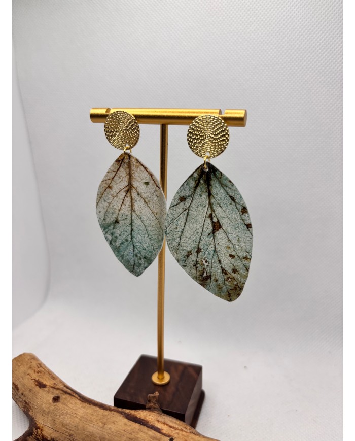 EDICIÓN LIMITADA pendientes artesanos de hoja natural