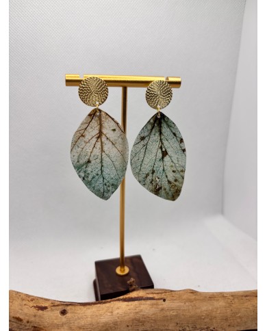 EDICIÓN LIMITADA pendientes artesanos de hoja natural