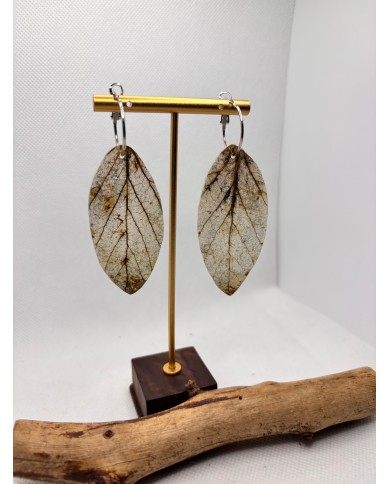 EDICIÓN LIMITADA pendientes artesanos de hoja natural