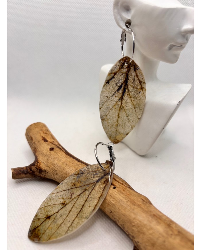 EDICIÓN LIMITADA pendientes artesanos de hoja natural