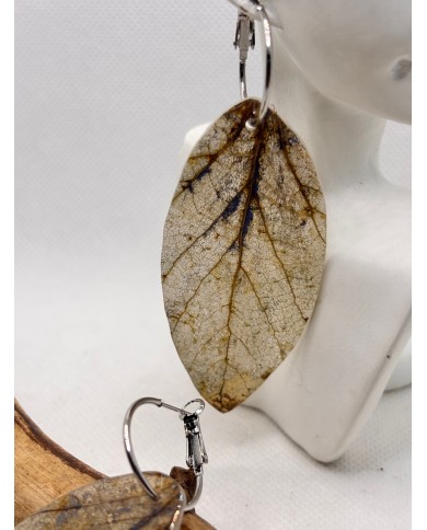 EDICIÓN LIMITADA pendientes artesanos de hoja natural