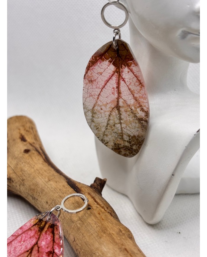 EDICIÓN LIMITADA pendientes artesanos de hoja natural