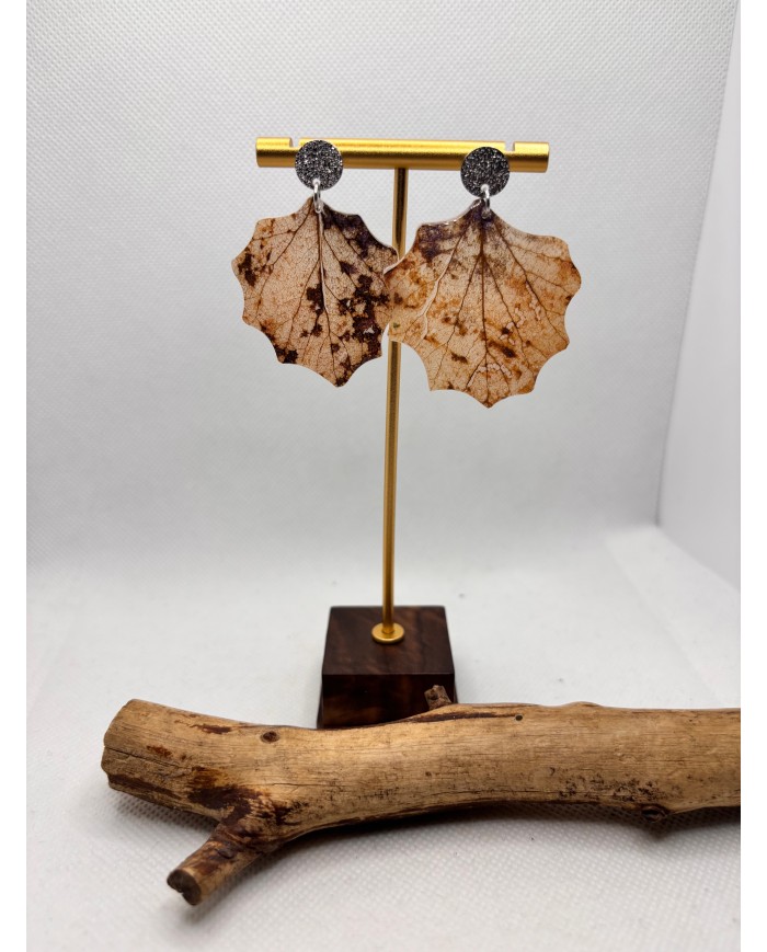 EDICIÓN LIMITADA pendientes artesanos de hoja natural