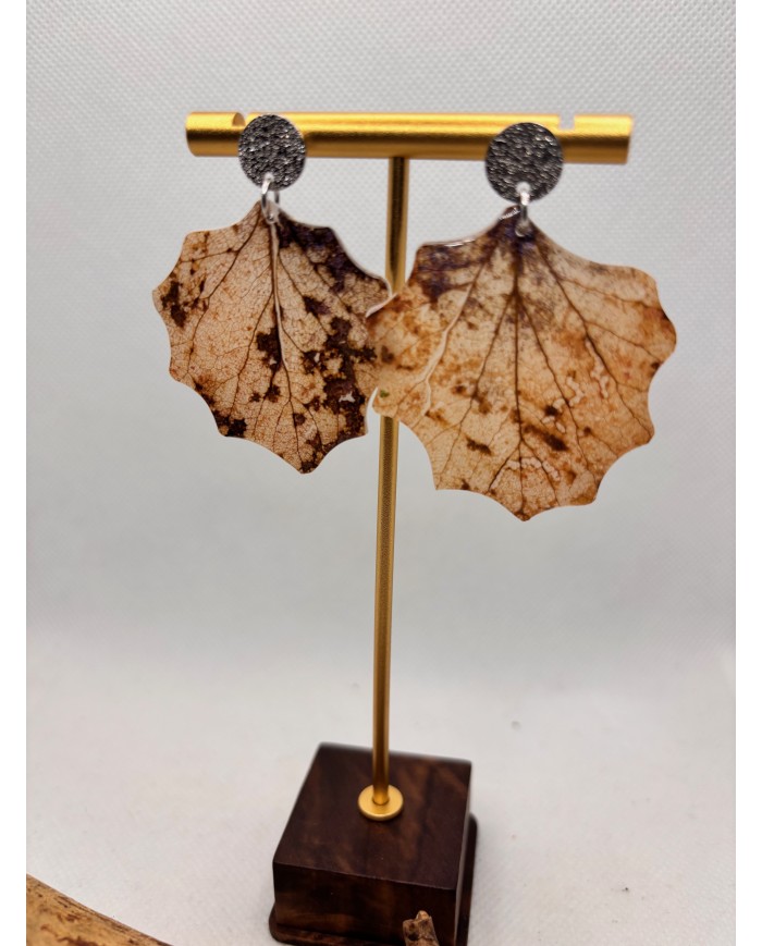 EDICIÓN LIMITADA pendientes artesanos de hoja natural