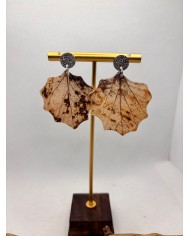EDICIÓN LIMITADA pendientes artesanos de hoja natural