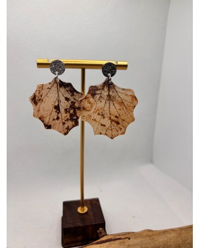 EDICIÓN LIMITADA pendientes artesanos de hoja natural