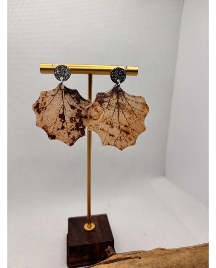 EDICIÓN LIMITADA pendientes artesanos de hoja natural