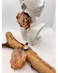 EDICIÓN LIMITADA pendientes artesanos de hoja natural