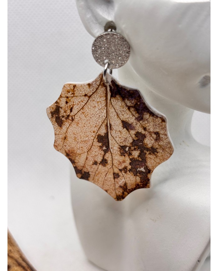 EDICIÓN LIMITADA pendientes artesanos de hoja natural