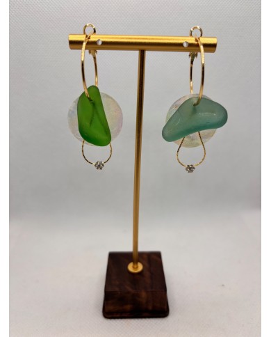 EDICIÓN LIMITADA pendientes de cristal marino o lágrimas de sirena