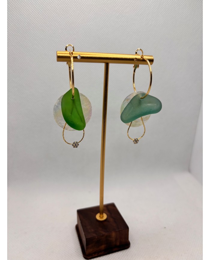 EDICIÓN LIMITADA pendientes de cristal marino o lágrimas de sirena