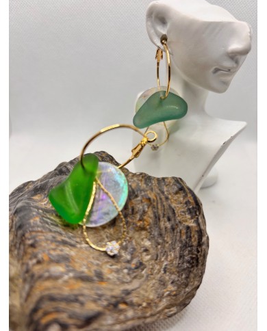 EDICIÓN LIMITADA pendientes de cristal marino o lágrimas de sirena