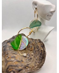 EDICIÓN LIMITADA pendientes de cristal marino o lágrimas de sirena