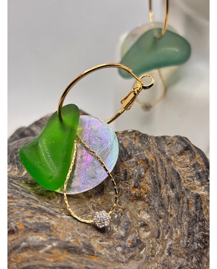 EDICIÓN LIMITADA pendientes de cristal marino o lágrimas de sirena