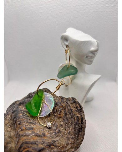 EDICIÓN LIMITADA pendientes de cristal marino o lágrimas de sirena