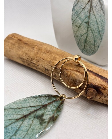 EDICIÓN LIMITADA pendientes artesanos de hoja natural esqueletizada