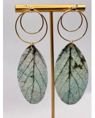 EDICIÓN LIMITADA pendientes artesanos de hoja natural esqueletizada